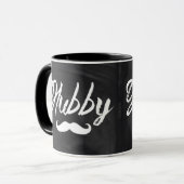 Mustache Groom Honeymoon hubby Tasse (Vorderseite Links)