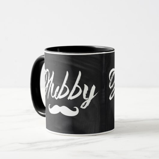 Mustache Groom Honeymoon hubby Tasse (Vorderseite Links)
