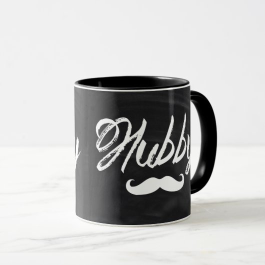 Mustache Groom Honeymoon hubby Tasse (VorderseiteRechts)