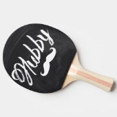 Mustache Groom Honeymoon hubby Tischtennis Schläger (Seitenansicht)