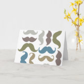 Mustache Grußkarte Karte (Gelbe Blume)