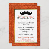 Mustache Halloween-Party Einladung (Vorne/Hinten)