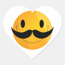 Mustache Happy Face Emoji