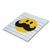 Mustache Happy Face Fliese (Seite)