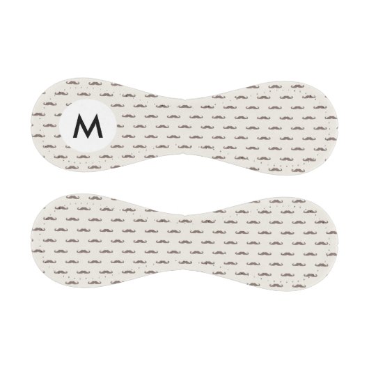 Mustache-Hipster für Monogramm 3 Baseball (Paneele)