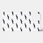 Mustache-Hipster Muster 2 Case-Mate iPhone Hülle (Rückseite (Horizontal))