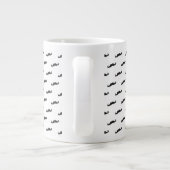 Mustache Hipster Muster 2 Jumbo-Tasse (Rückseite)