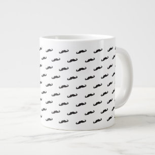 Mustache Hipster Muster 2 Jumbo-Tasse