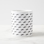 Mustache Hipster Muster 2 Jumbo-Tasse (Vorderseite)