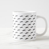 Mustache Hipster Muster 2 Jumbo-Tasse (Rechts)