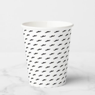 Mustache-Hipster Muster 2 Pappbecher