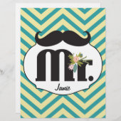Mustache Hipster Pattern (Vorne/Hinten)