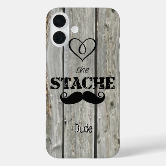 Mustache Hipster Pattern Case-Mate iPhone Hülle (Rückseite)