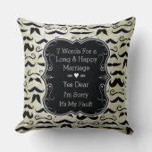 Mustache Hipster Pattern Kissen (Vorderseite)