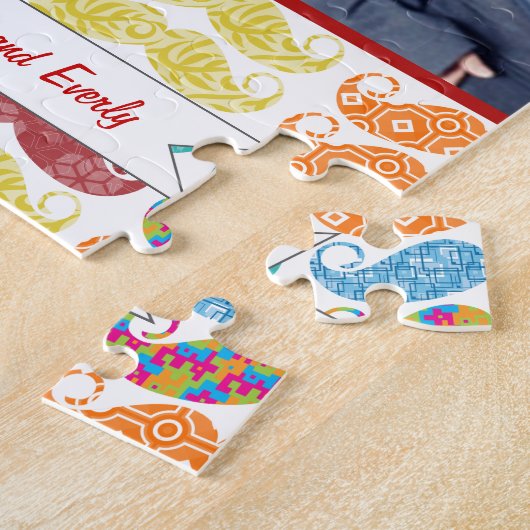 Mustache Hipster Pattern Puzzle (Seite)