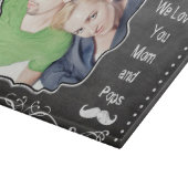 Mustache Hipster Pattern Schneidebrett (Ecke)