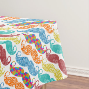 Mustache Hipster Pattern Tischdecke