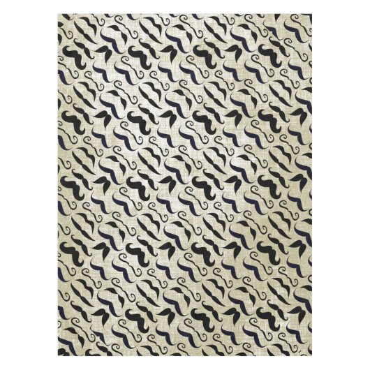 Mustache Hipster Pattern Tischdecke (Vorderseite)