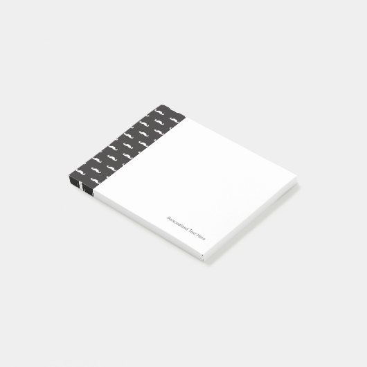 Mustache-Hipster Post-it Klebezettel (angewinkelt)