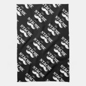 Mustache Hipster Retro-Muster Geschirrtuch (Vertikal)