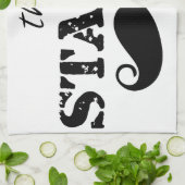 Mustache Hipster Retro-Muster Küchentuch (Gefaltet)