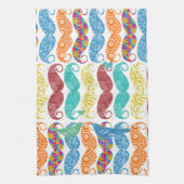 Mustache Hipster Vintag Retro Geschirrtuch (Vertikal)