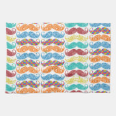 Mustache Hipster Vintag Retro Geschirrtuch (Horizontal)