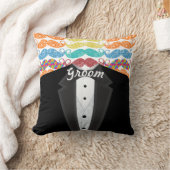 Mustache Hipster Vintag Retro Groom Kissen (Decke)