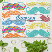 Mustache Hipster Vintag Retro Handtuch (Gefaltet)