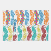 Mustache Hipster Vintag Retro Handtuch (Horizontal)