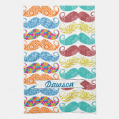 Mustache Hipster Vintag Retro Handtuch (Vertikal)