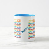 Mustache Hipster Vintag Retro Tasse (Zentrum)