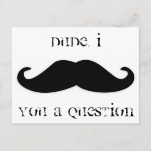 Mustache Ihnen eine Frage-Einladung Einladungspostkarte