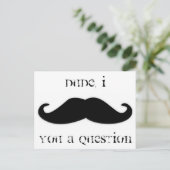 Mustache Ihnen eine Frage-Einladung Einladungspostkarte (Stehend Vorderseite)