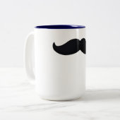 Mustache-Kaffee-Tasse lustig, am besten schwarzer Zweifarbige Tasse (Vorderseite Links)