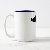 Mustache-Kaffee-Tasse lustig, am besten schwarzer Zweifarbige Tasse (Links)