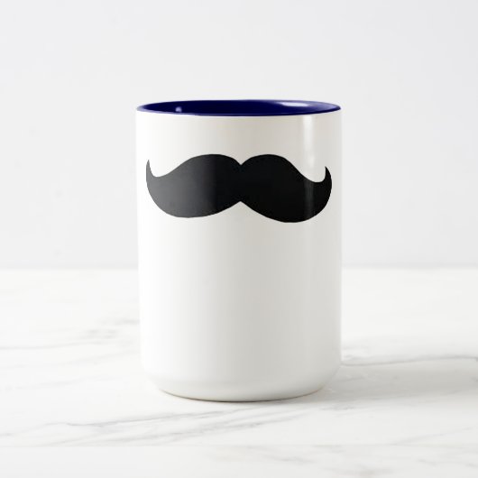 Mustache-Kaffee-Tasse lustig, am besten schwarzer Zweifarbige Tasse (Mittel)