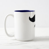 Mustache-Kaffee-Tasse lustig personifizierte Schna Zweifarbige Tasse (Links)