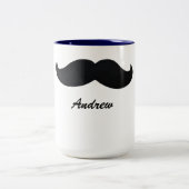 Mustache-Kaffee-Tasse lustig personifizierte Schna Zweifarbige Tasse (Mittel)
