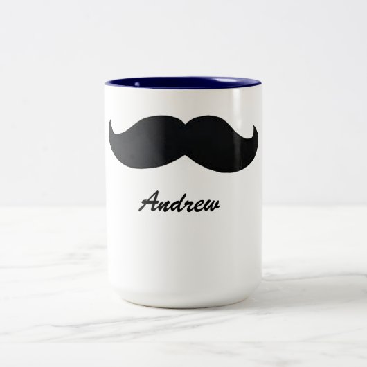 Mustache-Kaffee-Tasse lustig personifizierte Schna Zweifarbige Tasse (Mittel)