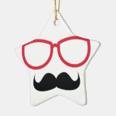 Mustache Keramik Ornament (Links)