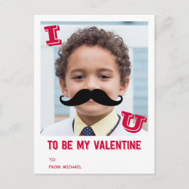 Mustache Kids Classroom Valentine Foto Postkarte