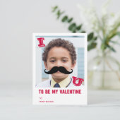 Mustache Kids Classroom Valentine Foto Postkarte (Stehend Vorderseite)