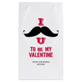 Mustache Kids Classroom Valentine Geschenktasche Kleine Geschenktüte (Rückseite)