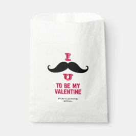 Mustache Kids Classroom Valentine Gevor Bag Geschenktütchen