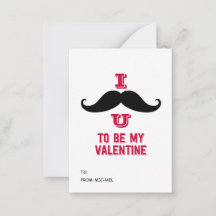 Mustache Kinder Klassenzimmer Valentine Karten. 10