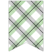 Mustache kleine Mann grüne graue Babydusche Wimpelkette (Erste Fahne)