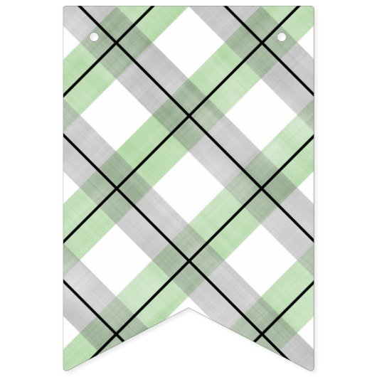 Mustache kleine Mann grüne graue Babydusche Wimpelkette (Erste Fahne)