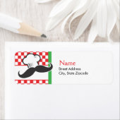 Mustache-Koch-Adressetikett (Insitu)