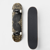 Mustache Leopard Vintag #6 Skateboard (Vorne)